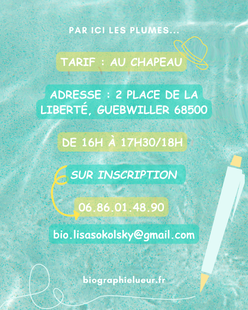 écrivain alsace, écrire une épreuve, raconter une épreuve, histoire de sportif, biographie d'artiste, récit de voyage, biographie de sportif, cadeau unique, cadeau personnalisé, Biographie Alsace, livre de vie, écrire sa vie, écrire sa biographie, écrire son autobiographie, trouver un biographe, biographe guebwiller, biographe haut rhin, ateliers d'écriture haut-rhin, art-thérapie haut-rhin, bien-être, inspirant, citation inspirante, espoir, biographe en ligne, livre d'espoir, s'accepter, transmettre, témoigner